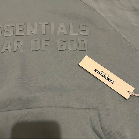 Essentials Pullover Hoodie in Dusty Blue-Grey - Picture 2 of 5